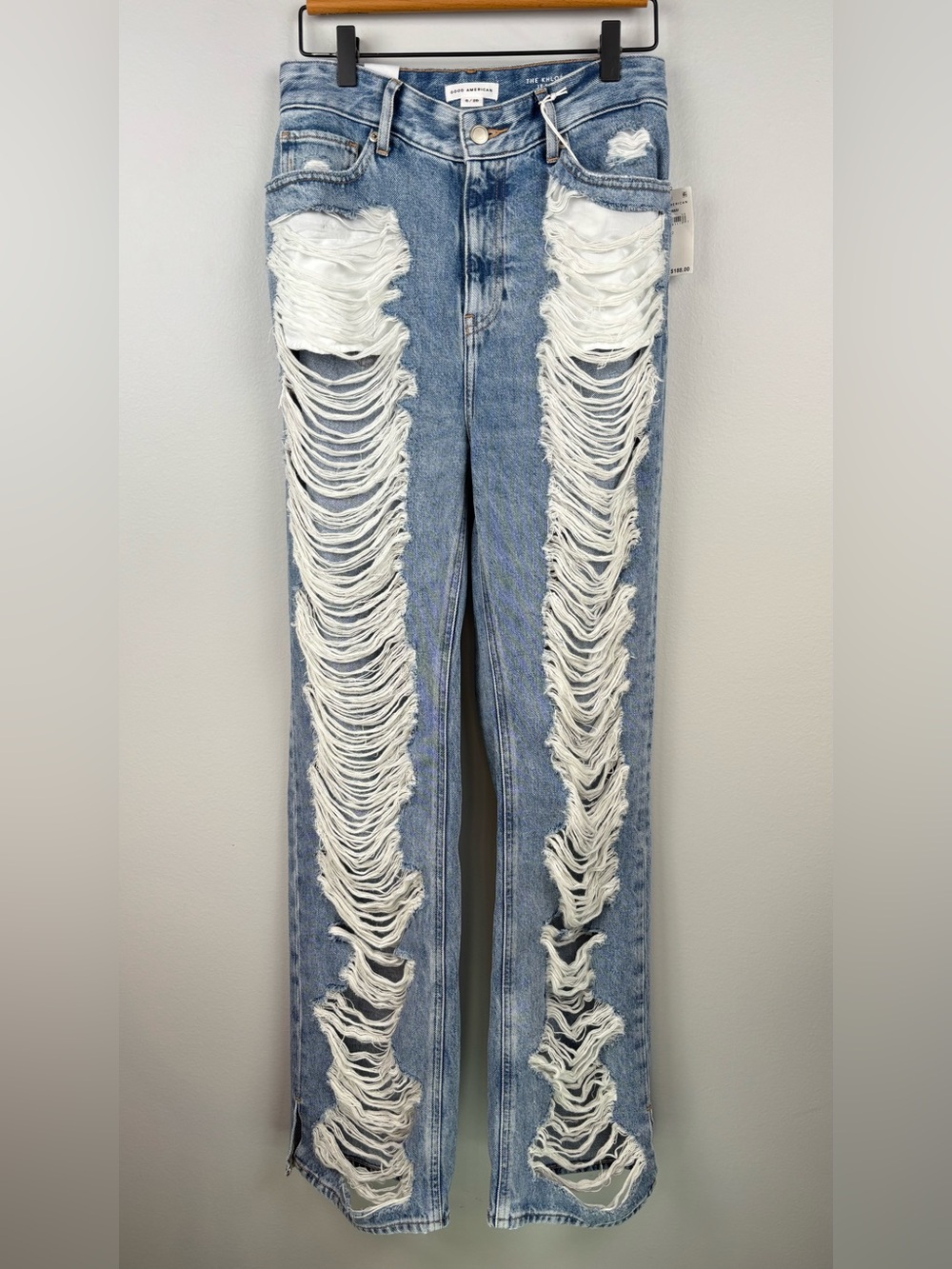 Good American The Khloé Jean Womens Size 6/28 High Rise Distressed - Picture 4 of 11